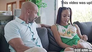 Wow, petite ebony cheerleader alexis tae takes rough anal from boyfriend’s stepdad!