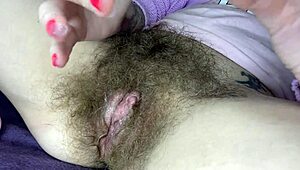 Super Wet Orgasm Explodes in Closeup! Hairy Pussy and Big Clit Drip!
