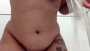 Care to join me showing off in the shower? It’s steamy!