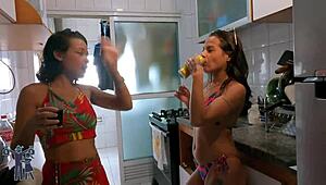 My friend dumped her lousy boyfriend, so we banged publicly at the pool!