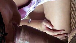 Chinese wife pours yogurt on cock and licks it off. A wild blowjob story unfolds.