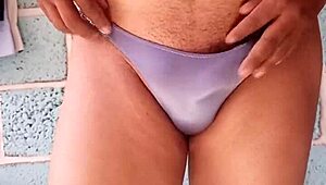 i'm using my lover's shiny blue panties in the usa