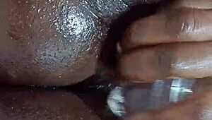 Watch ebony lesbians with big tits get double penetrated and squirt?