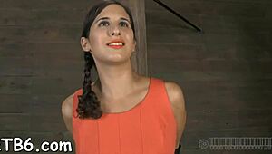 naked european girl gets nasty blowjob and fucking in bdsm hardcore