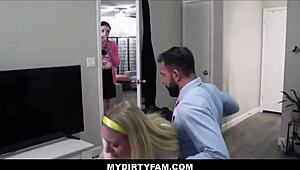 Mydirtyfam shows blonde teen stepdaughter Kallie Taylor with Will Pounder in taboo play.