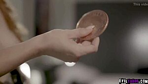 this redhead lesbian flick gets wild with shaved babes hitting orgasm in a full storyline movie