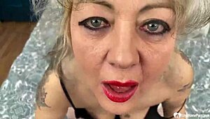 busty granny shows off her stunning body in a teasing homemade close-up. she still drives everyone wild with those curves.