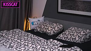 step mom shocked by creampie inside, step son finds blindfolded mother for rough missionary