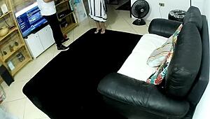 Hey, you bad maid, take this spanking and facial as punishment