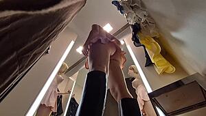 hidden cam catches hot girl trying sexy outfits