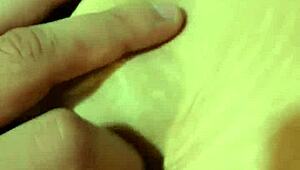 amateur explores deep navel with gentle massage