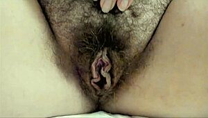 Tua Madre Spreads Hairy Italian Pussy Wide in Slow-Motion Pissing Display