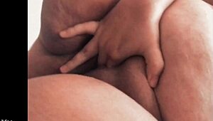 Chubby Lesbian Tits Masturbation Leads to Creampie!
