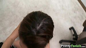 Beautiful cuban teen gets cum on face 😍