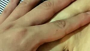 amateur explores deep navel with gentle massage