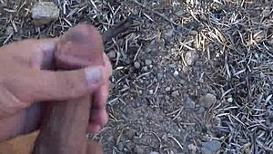 French Nudist Milf Shocked by Sneaky Beach Voyeur