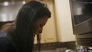 Dirty stepdaughter mimics her big-titted mature milf