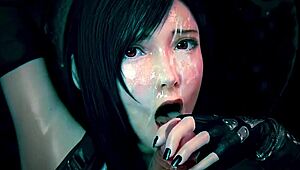 brunette with killer tits handled a massive cum load like a champ.