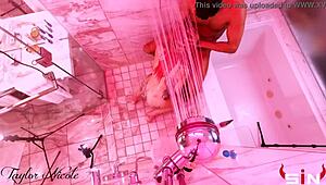 taylor nicole gets messy shower fuck with deepthroat and anal creampie!