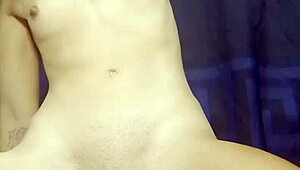 Double Stuffed! Fantasy Dildo Pleases Skinny Young 18+ Slut