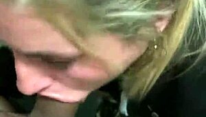 Latina Slut Sucks Cock in Public Bathroom!