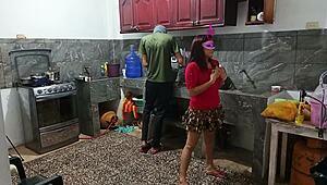 Perverted Neighbor Shows Everything While He Is There!