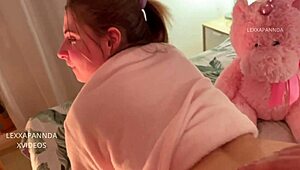 I felt every hard thrust from my stepdad, filled me with cum faster than my boyfriend.