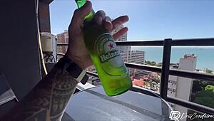 Hot Latina babe seduces painter for steamy doggystyle in apartment