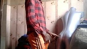 My big tits mannequin gets creampied