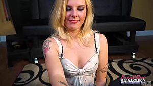 Cutie Mya gets banged hard, eats cum after suckin’ that cock... dang!