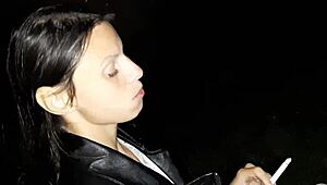 First I Treated The Stranger Girl To A Cigarette And Then I Treated Her To My Pussy - Lesbian Illusion Girls