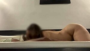 chubby thai amateur rides horny husband, cums hard in homemade cowgirl