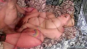 The big ass girl exclaims, 'Take my fat cock!'