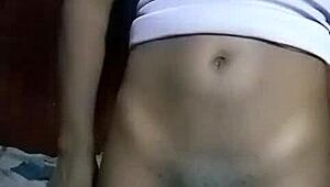 horny kenyan crossdresser stripping and fingering gaping asshole