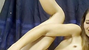 Double Stuffed! Fantasy Dildo Pleases Skinny Young 18+ Slut