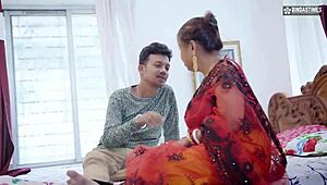 देसि इंडियन हसबैंड दो वाइव्स को खुश करने के ट्रिक्स दिखाता है फुल थ्रीसम मूवी में