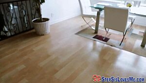 the teen stepsis gives a pov blowjob while fingering and masturbating in high definition