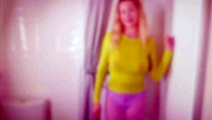 Porn actress reveals wet clothes in cute fetish display