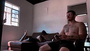 Sucking Carmona While Playing Video Game in Recording Session