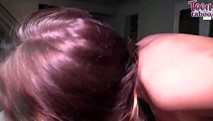 Gorgeous Breezy Bri lets stepdad Seth cum inside her womb after deepthroat quickie