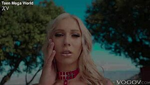 Blonde delivers hardcore anal blowjob with monster cock in lingerie!