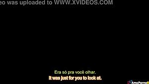 Intimidade com meia-irmã, are you ready for this uncensored start with sexy Brazilian blonde? Part 1 awaits!