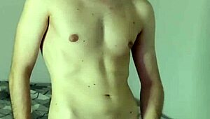 check out this huge cumshot on webcam during my solo masturbation session in the bedroom