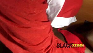 stepbrother enjoys hot fuck with santa claus for christmas creampie