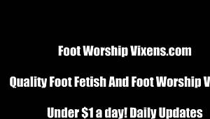 Amazing POV Footjob from Femdom Mistress in BDSM Fetish Session