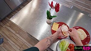 bratty stepsis chloe tells stepbro to stop staring