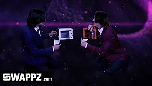 OMG big titty stepmoms swapping stepsons and getting cum covered 😍