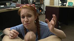 European Babe Engages In Shop Encounter