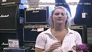 Dream Girl Flashes Huge Tits And Pussy In Guitar Shop