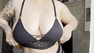 Sexy Blonde Intensely Touches Pussy In Lingerie